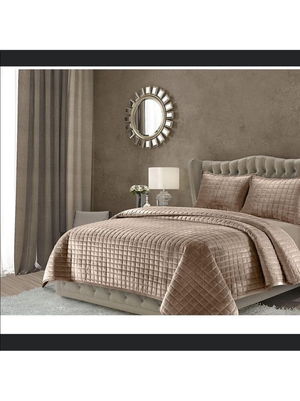 𝅺NEW-TRIBECA Living Velvet Oversized Quilt Twin Set